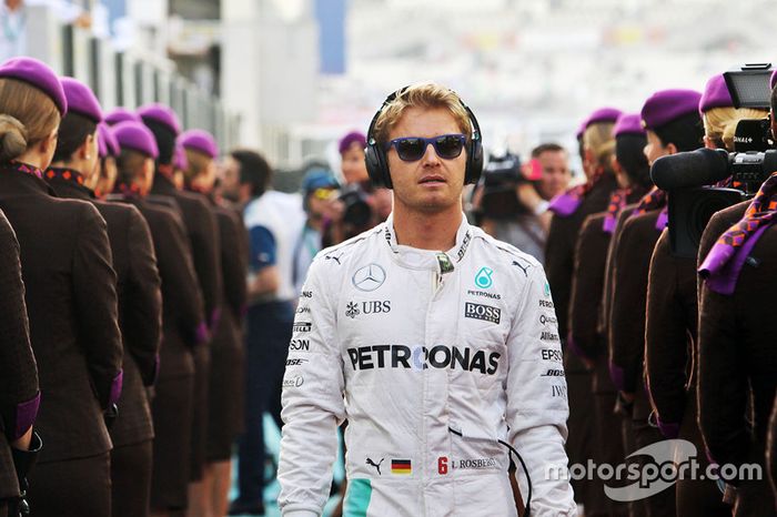 Nico Rosberg, Mercedes AMG F1 en el desfile de pilotos