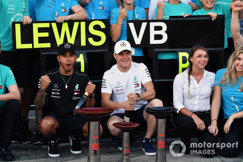 Lewis Hamilton, Mercedes AMG F1 y Valtteri Bottas, Mercedes AMG F1