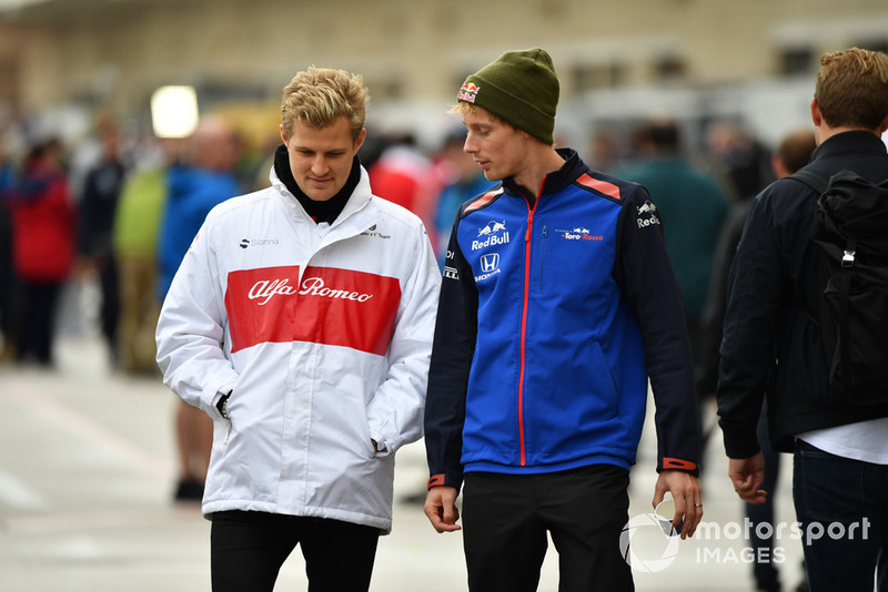 Marcus Ericsson, Alfa Romeo Sauber F1 Team and Brendon Hartley, Toro Rosso