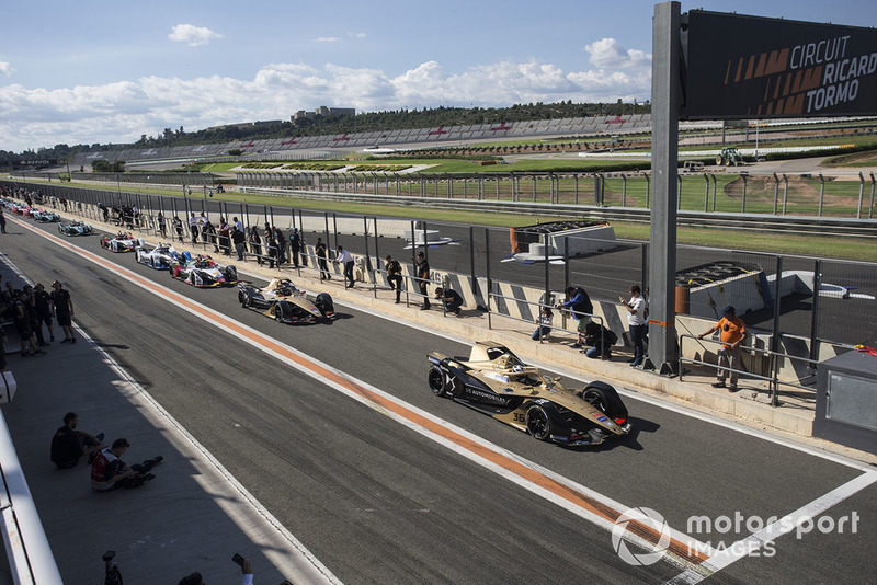 Andre Lotterer, DS TECHEETAH, DS E-Tense FE19, Jean-Eric Vergne, DS TECHEETAH, DS E-Tense FE19 and Lucas Di Grassi, Audi Sport ABT Schaeffler, Audi e-tron FE05