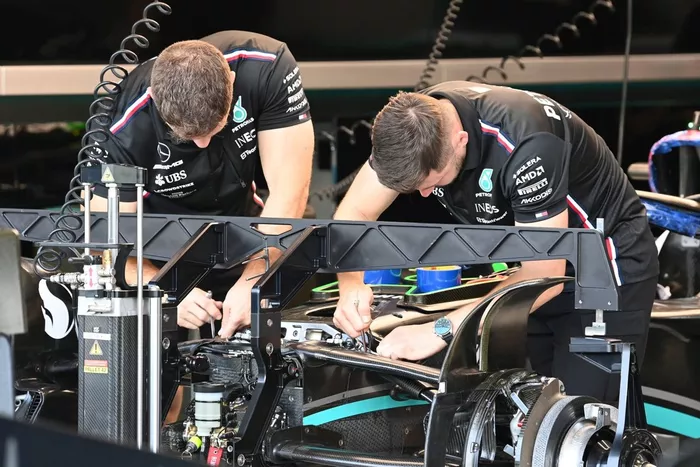 Mercedes W14 detalles técnicos