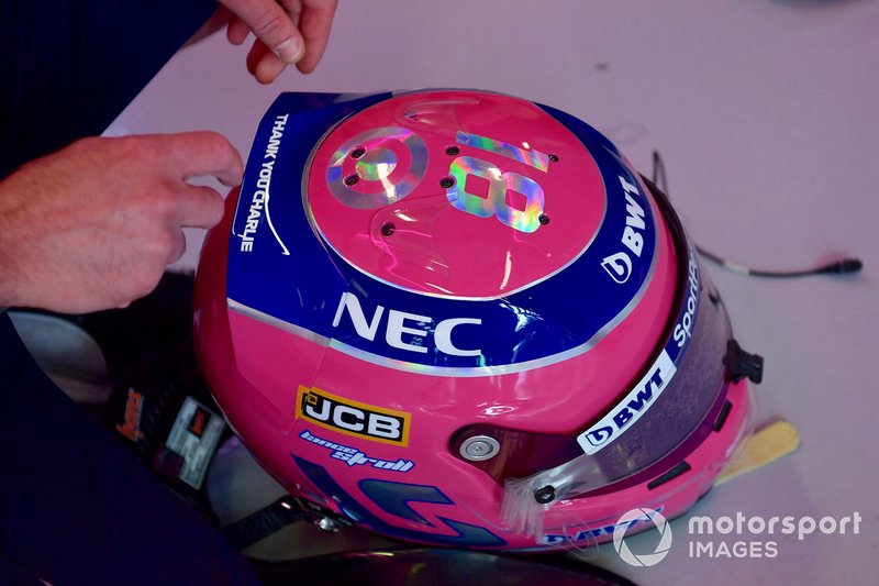 Casco de Lance Stroll, Racing Point