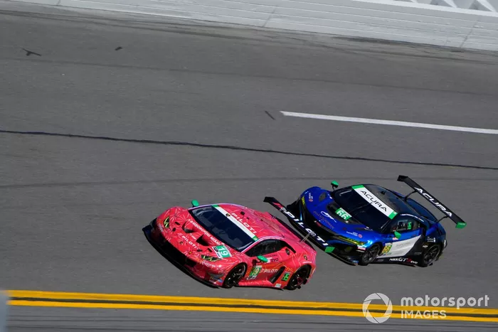 #19 TR3 Racing Lamborghini Huracan GT3: Bill Sweedler, John Megrue, Giacomo Altoe, Jeff Segal, #66 Gradient Racing Acura NSX GT3: Till Bechtolsheimer, Marc Miller, Mario Farnbacher