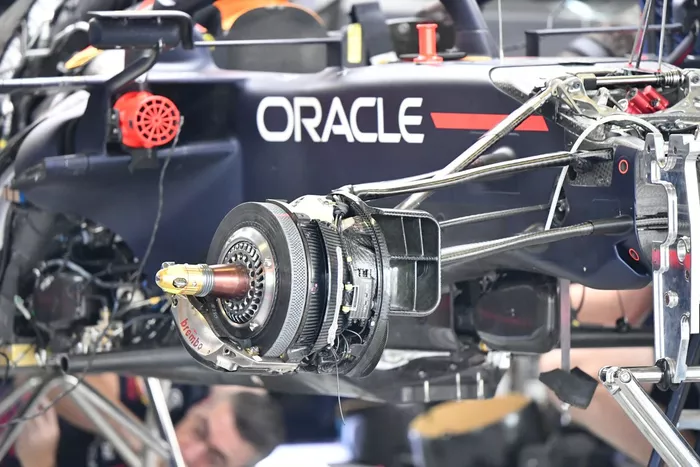 Red Bull Racing RB16B front brake drum detail