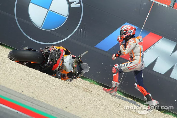 Marc Marquez, Repsol Honda Team caída Q2 Misano