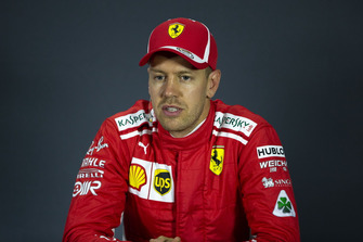 Sebastian Vettel, Ferrari, in conferenza stampa