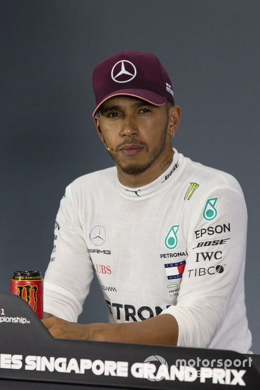 Lewis Hamilton, Mercedes AMG F1, in conferenza stampa
