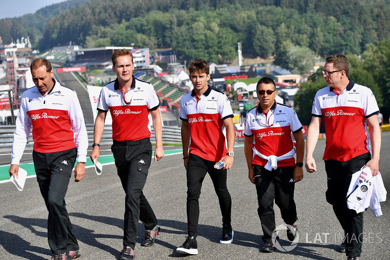 Charles Leclerc, Sauber walks the track