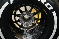 A Pirelli tyre washed