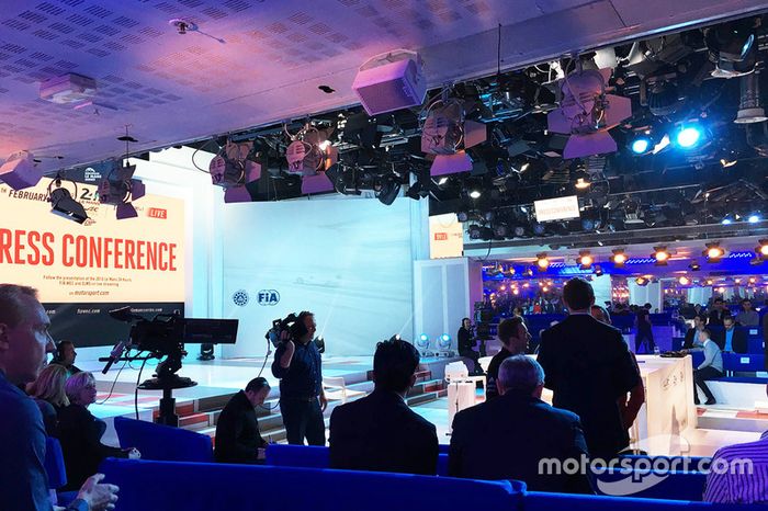 The press conference studio