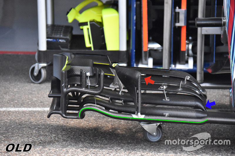 Williams FW41 detalle ala delantera