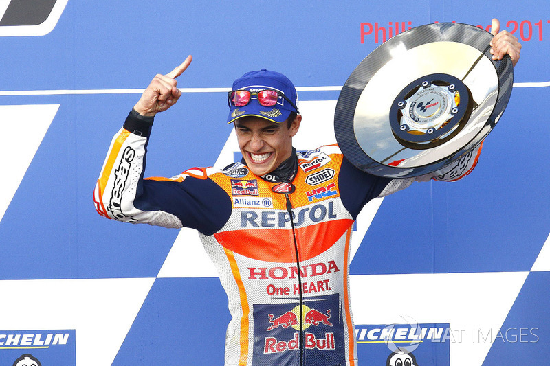 Podium ganador Marc Marquez, Repsol Honda Team