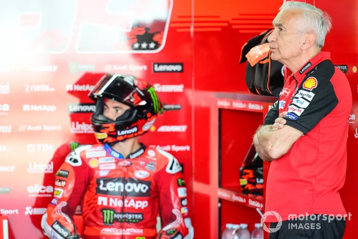 Francesco Bagnaia, Ducati Team, Davide Tardozzi, Team manager Ducati Team