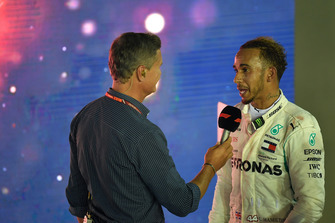 Lewis Hamilton, Mercedes AMG F1 talks with David Coulthard, Channel 4 F1 in parc ferme