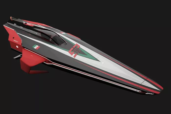 Barco del equipo mexicano RaceBird de Sergio Pérez