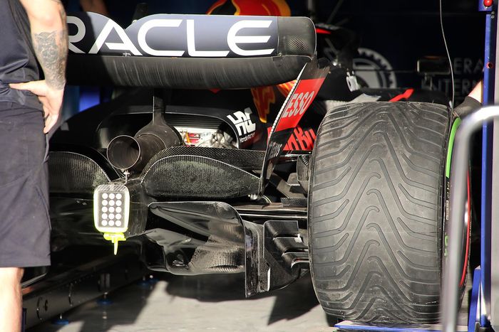 Detalle del difusor del Red Bull Racing RB18