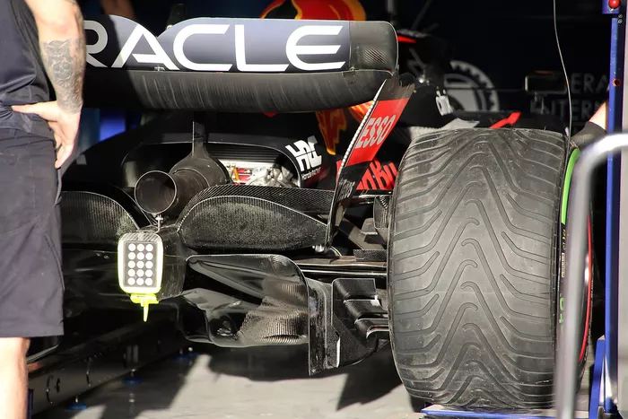 Detalle del difusor del Red Bull Racing RB18