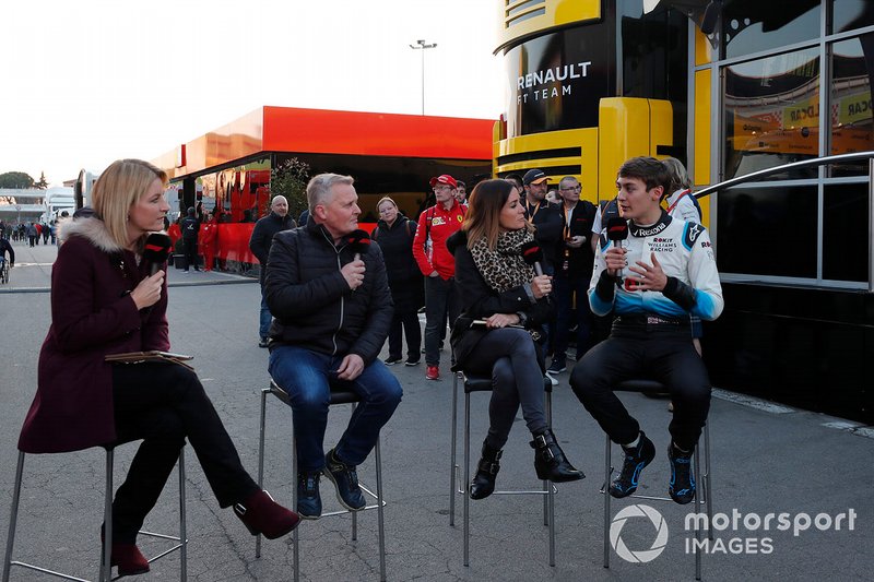 Rachel Brooks, Sky TV, Johnny Herbert, Sky TV, Natalie Pinkham, Sky TV e George Russell, Williams Racing