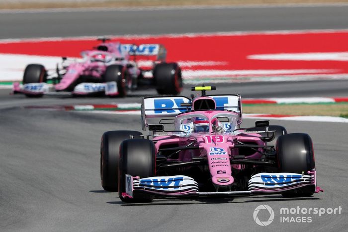 Lance Stroll, Racing Point RP20, Sergio Pérez, Racing Point RP20