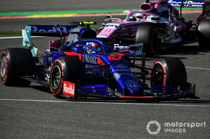 Pierre Gasly, Toro Rosso STR14, Sergio Pérez, Racing Point RP19