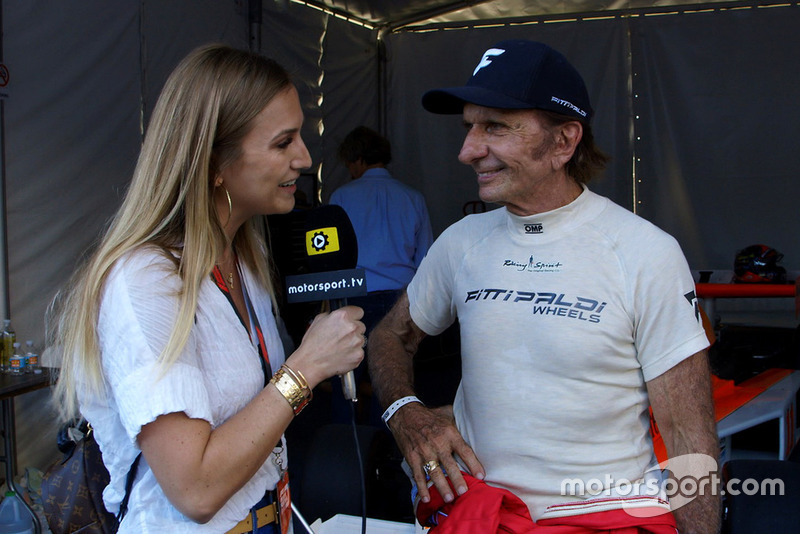 Emerson Fittipaldi avec Julia Piquet