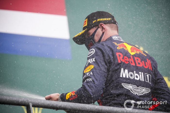 Podio: tercer lugar Max Verstappen, Red Bull Racing