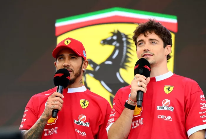 Charles Leclerc, Ferrari, Lewis Hamilton