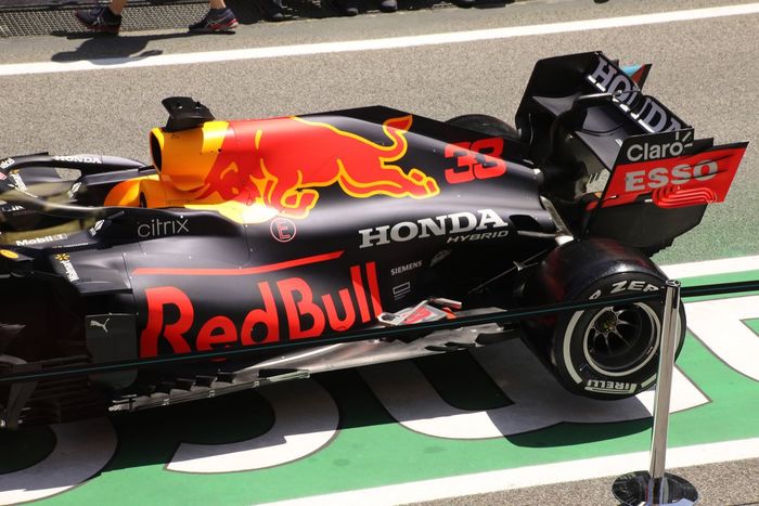 Detalle de la parte trasera del Red Bull Racing RB16B