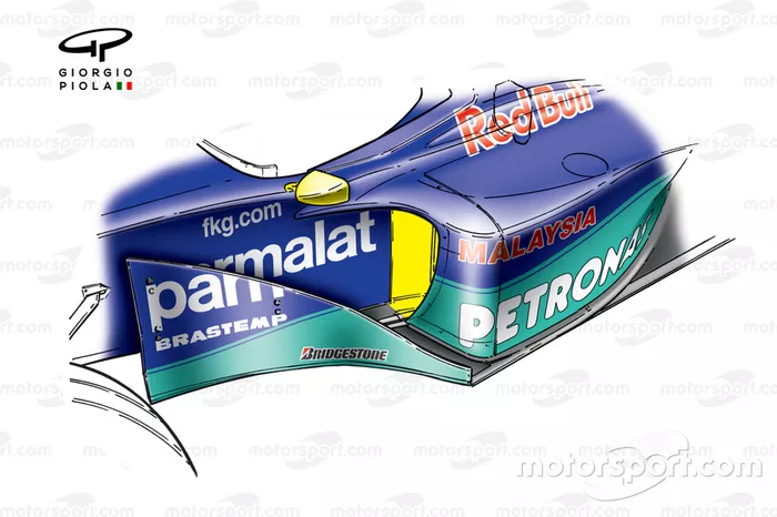 Sauber C19 de 2000: Detalhe do sidepod original