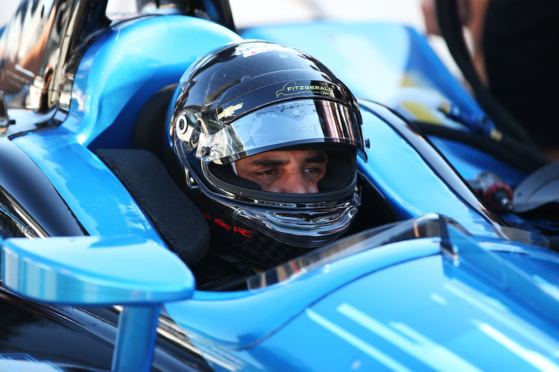 Juan Pablo Montoya testing the 2018 Chevrolet IndyCar