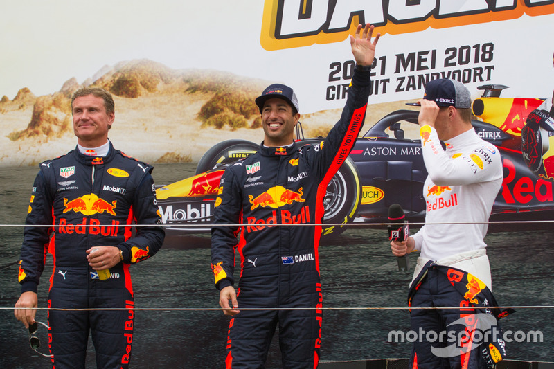 Max Verstappen, Daniel Ricciardo ve David Coulthard