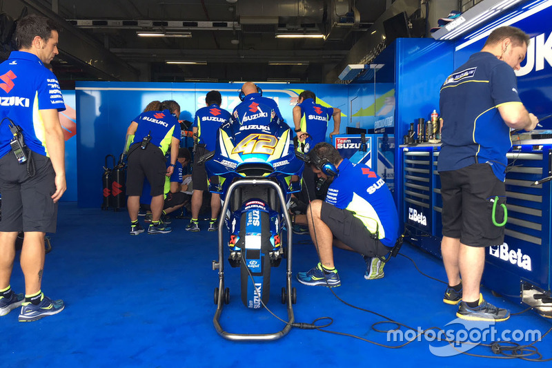 La moto di Alex Rins, Team Suzuki MotoGP