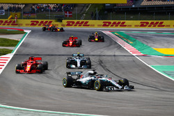 Lewis Hamilton, Mercedes AMG F1 W09, Sebastian Vettel, Ferrari SF71H, Valtteri Bottas, Mercedes AMG F1 W09, Kimi Raikkonen, Ferrari SF71H, Max Verstappen, Red Bull Racing RB14
