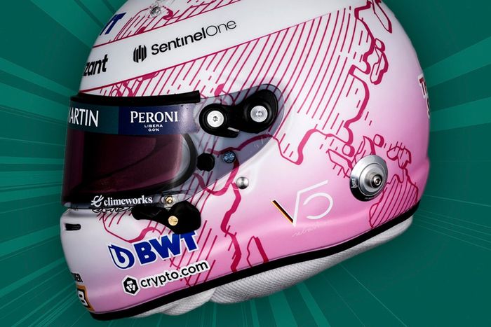Casco de Sebastian Vettel, Aston Martin
