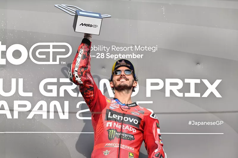 Podium : Francesco Bagnaia, vainqueur de la course, Ducati Team