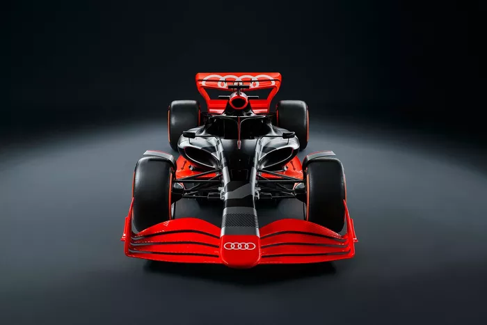 La monoplace de présentation de l'annonce Audi F1