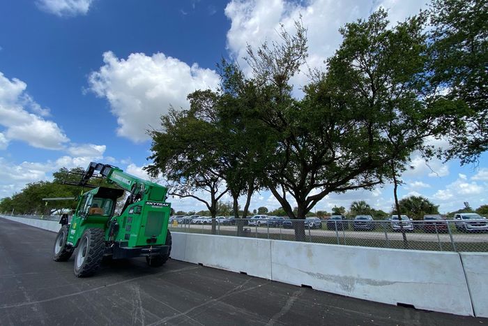 Aspectos de la construcción de la pista para el GP de Miami