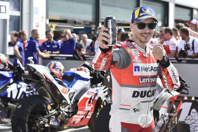 Pole sitter Jorge Lorenzo, Ducati Team