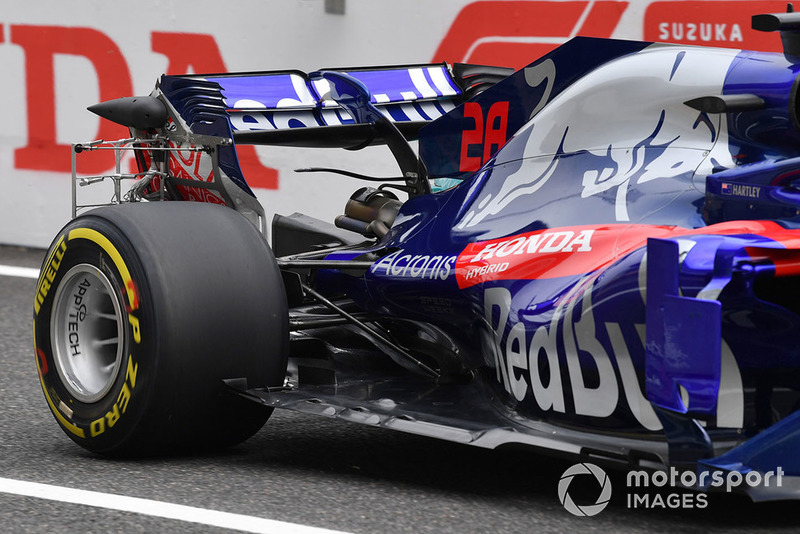 Brendon Hartley, Scuderia Toro Rosso STR13 with rear aero sensor