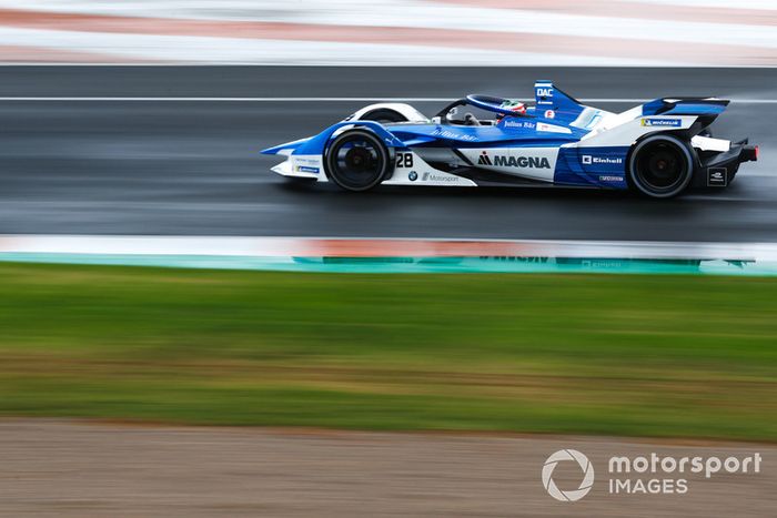 Antonio Felix da Costa, BMW I Andretti Motorsports, BMW iFE.18 con las nuevas luces LED azules del Halo, en modo ataque