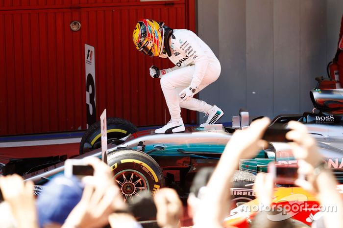 Ganador de la carrera Lewis Hamilton, Mercedes AMG F1 W08