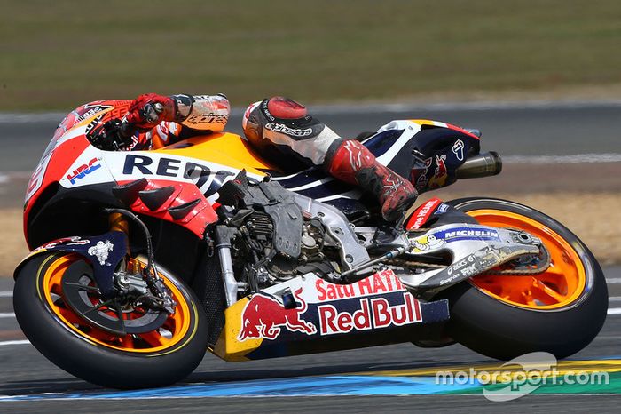 O estado da moto de Marc Marquez após a queda