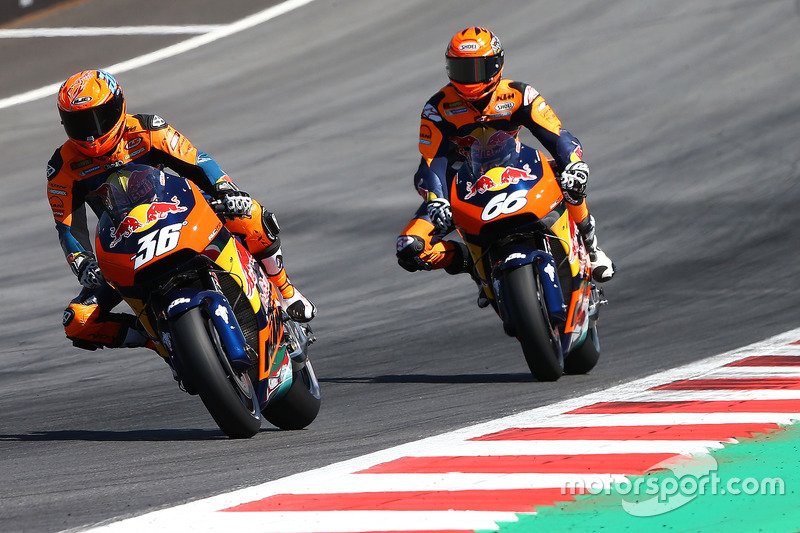 Demorunden von Mika Kallio und Alex Hoffmann, KTM MotoGP