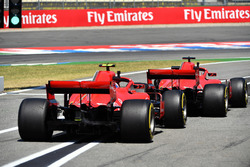 Kimi Raikkonen, Ferrari SF71H and Sebastian Vettel, Ferrari SF71H