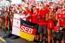 Sebastian Vettel, Ferrari fans 