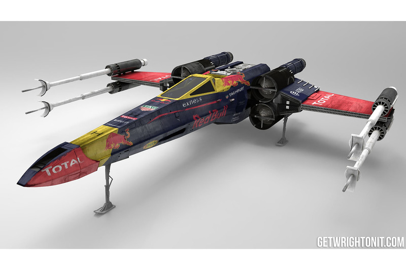 Star Wars X-Wing con livrea Red Bull Racing