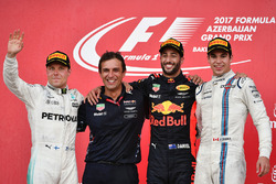 Podio: ganador de la carrera Daniel Ricciardo, Red Bull Racing, Pierre Wache, Red Bull Racing ingeni