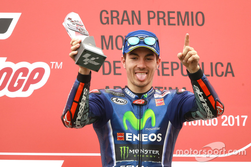 Podium: race winner Maverick Viñales, Yamaha Factory Racing