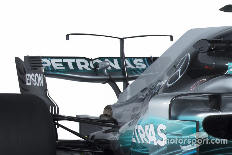 L'aileron arrière et le T-wing de la Mercedes AMG F1
