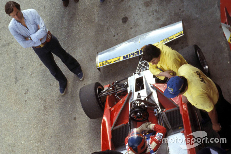 Giorgio Piola et Gilles Villeneuve, Ferrari à Kyalami le 4 mars 1978